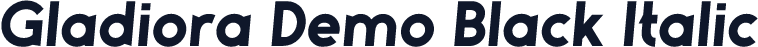 Gladiora Demo Black Italic