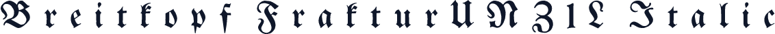 Breitkopf FrakturUNZ1L Italic