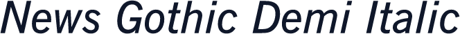 News Gothic Demi Italic