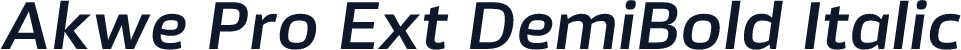Akwe Pro Ext DemiBold Italic