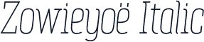 Zowieyoë Italic