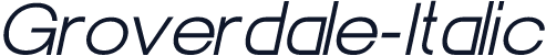 Groverdale-Italic