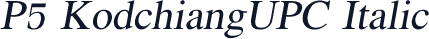 P5 KodchiangUPC Italic