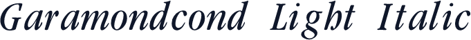 Garamondcond Light Italic
