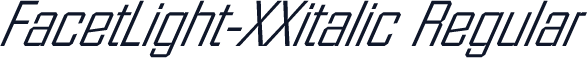 FacetLight-XXitalic Regular