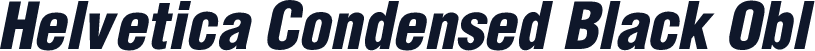 Helvetica Condensed Black Obl