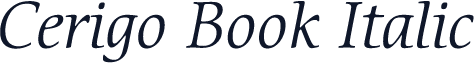 Cerigo Book Italic