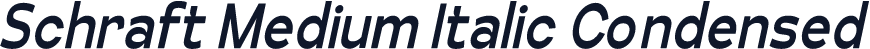 Schraft Medium Italic Condensed