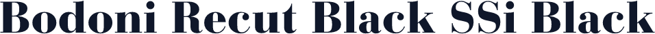 Bodoni Recut Black SSi Black