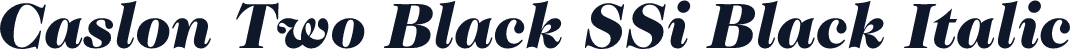 Caslon Two Black SSi Black Italic