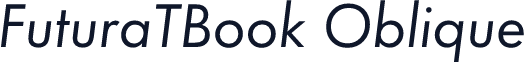 FuturaTBook Oblique
