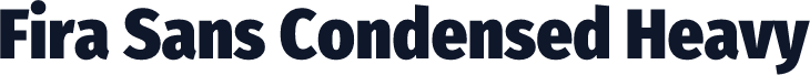 Fira Sans Condensed Heavy