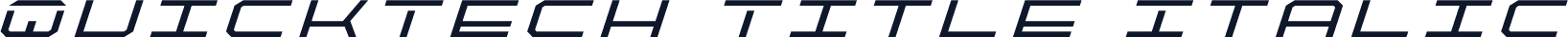 QuickTech Title Italic