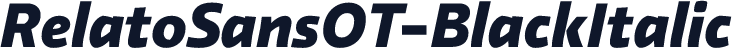 RelatoSansOT-BlackItalic