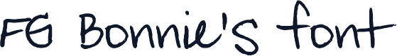 FG Bonnie's font