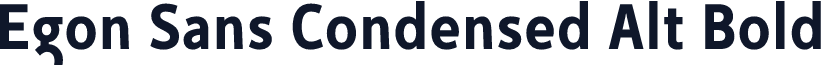 Egon Sans Condensed Alt Bold