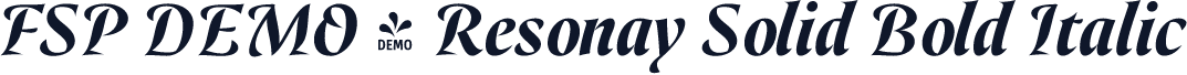FSP DEMO - Resonay Solid Bold Italic