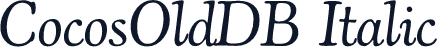 CocosOldDB Italic