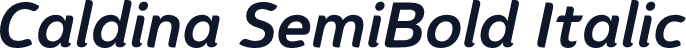 Caldina SemiBold Italic