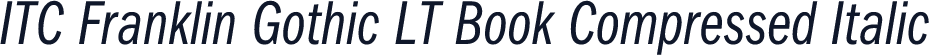 ITC Franklin Gothic LT Book Compressed Italic
