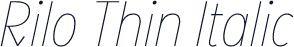 Rilo Thin Italic