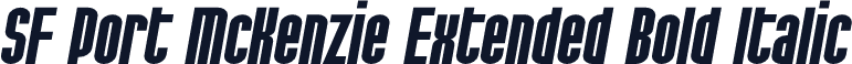 SF Port McKenzie Extended Bold Italic