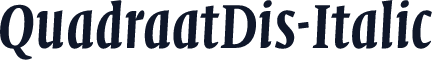 QuadraatDis-Italic