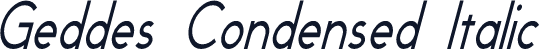 Geddes Condensed Italic