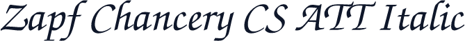 Zapf Chancery CS ATT Italic