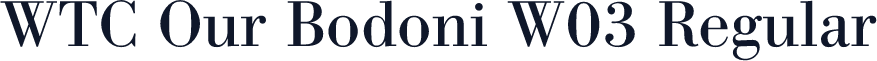 WTC Our Bodoni W03 Regular