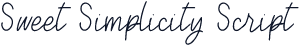Sweet Simplicity Script