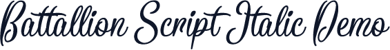 Battallion Script Italic Demo