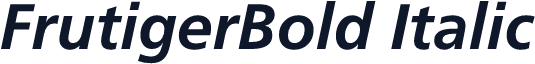 FrutigerBold Italic