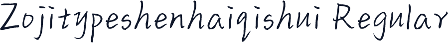 Zojitypeshenhaiqishui Regular