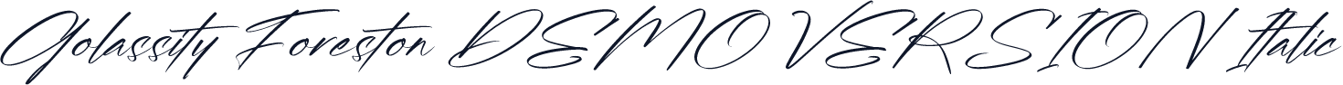 Golassity Foreston DEMO VERSION Italic