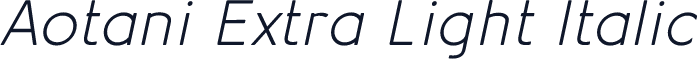 Aotani Extra Light Italic