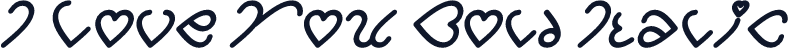 I Love You Bold Italic