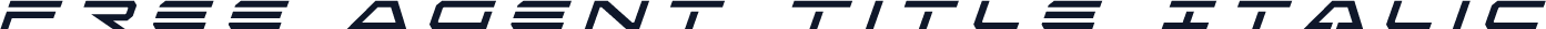Free Agent Title Italic