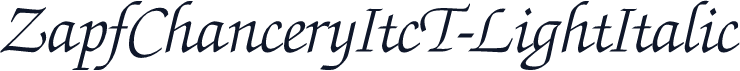 ZapfChanceryItcT-LightItalic