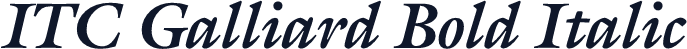ITC Galliard Bold Italic