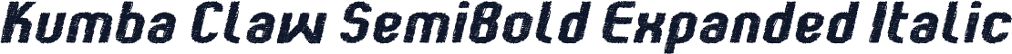 Kumba Claw SemiBold Expanded Italic