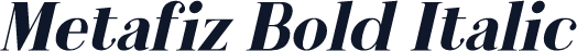 Metafiz Bold Italic