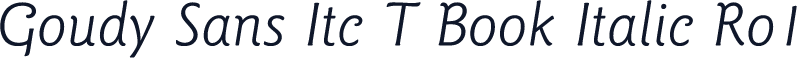 Goudy Sans Itc T Book Italic Ro1