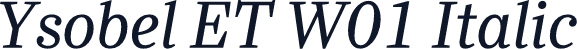 Ysobel ET W01 Italic