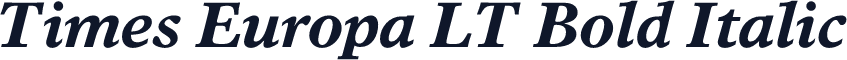 Times Europa LT Bold Italic