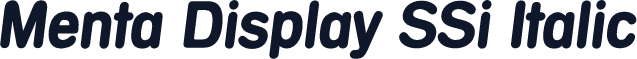 Menta Display SSi Italic