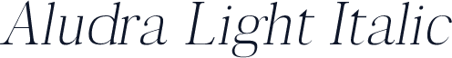 Aludra Light Italic