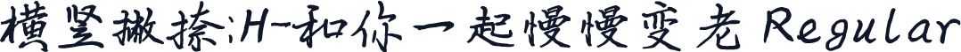 横竖撇捺：H-和你一起慢慢变老 Regular