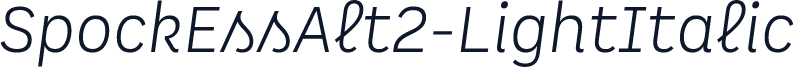 SpockEssAlt2-LightItalic