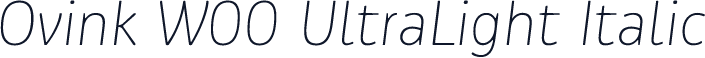 Ovink W00 UltraLight Italic